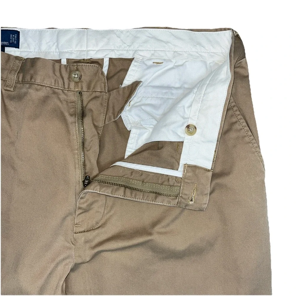 Polo Ralph Lauren Mens Classic Fit Chino Khaki Straight Leg Pants 35x30 Tan